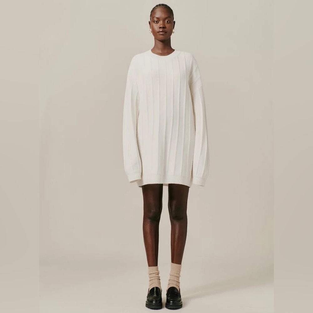 Harriet Regenerative Wool Mini Dress in Arctic from Reformation